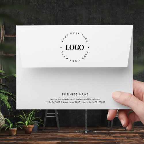 Custom Company Logo Business Name Return Address Envelope