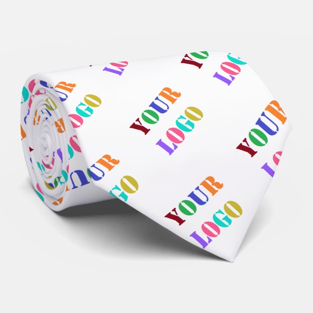 Custom Company Logo Business Neck Tie Template (Rolled)