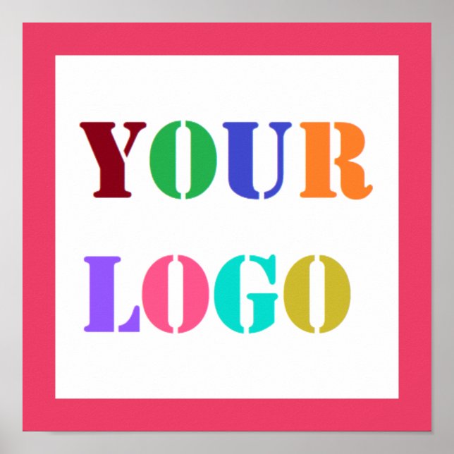 Custom Company Logo Business Poster - Choose Color (Front)
