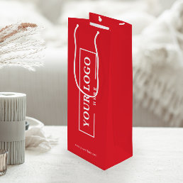 Custom Company Logo Business Promo Red Shopping Wine Gift Bag