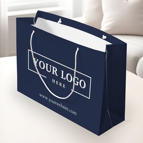 Custom Company Logo Business Promotional Blue Gift Large Gift Bag