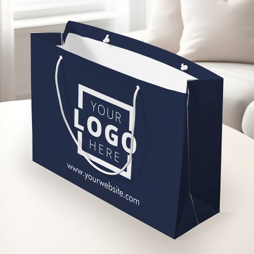 Custom Company Logo Business Promotional Blue Gift Large Gift Bag