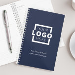 Custom Company Logo Business Promotional Blue Planner<br><div class="desc">Easily personalize this planner with your own company logo and business information. Bring branding customization to the next level by selecting a background color to match your brand color.</div>