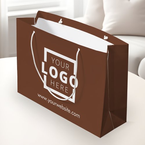 Custom Company Logo Business Promotional Brown Large Gift Bag