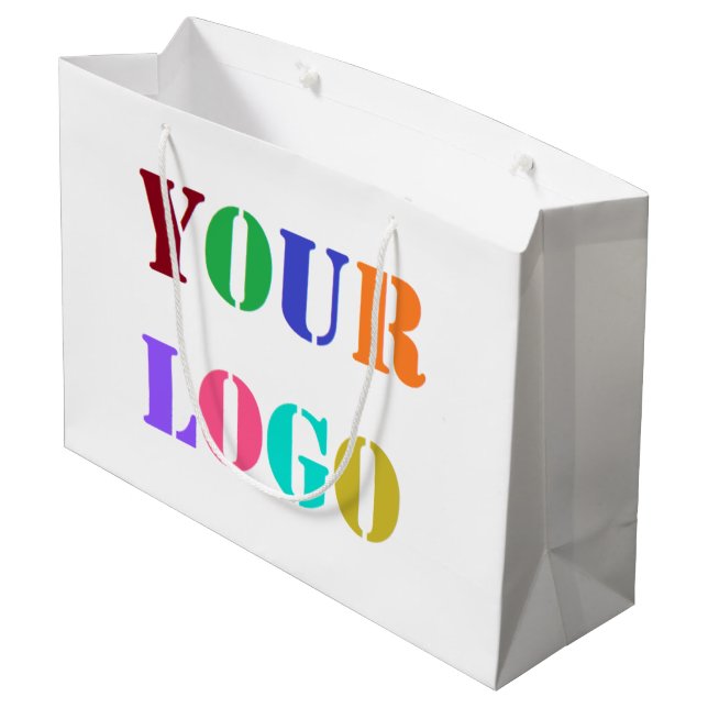 Custom Company Logo Business Promotional Gift Bag (Back Angled)