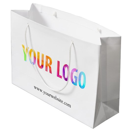 Custom Company Logo Business Promotional Gift Large Gift Bag | Zazzle.com