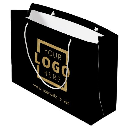 Custom Company Logo Business Promotional Gift Large Gift Bag | Zazzle.com