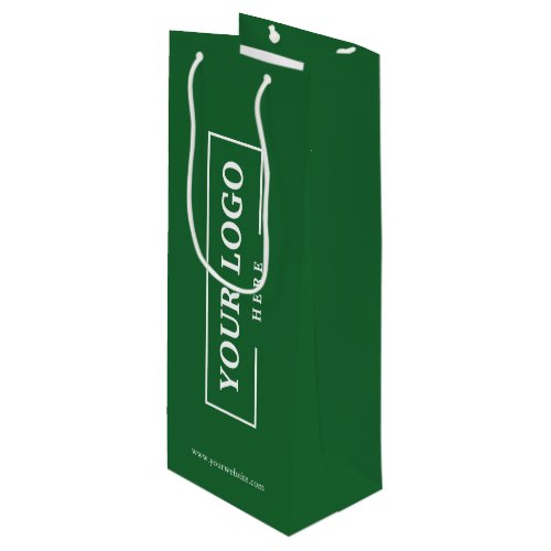 Custom Company Logo Business Promotional Green Wine Gift Bag