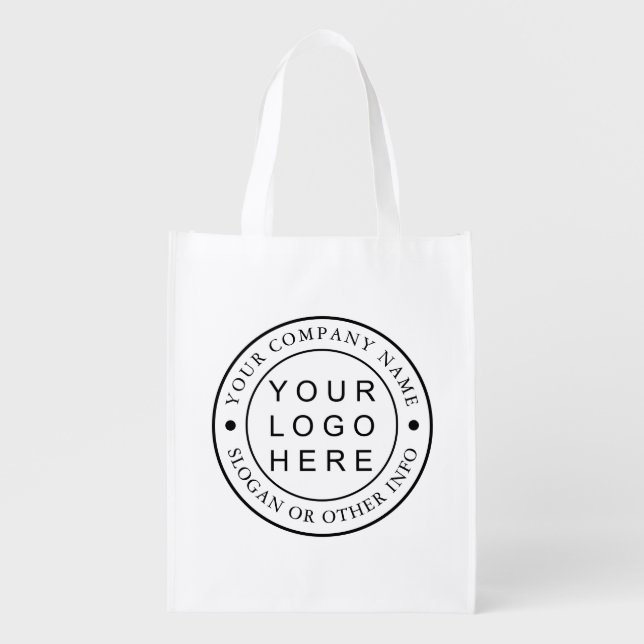 Custom Company Logo Business Promotional  Grocery Bag (Front)