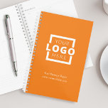 Custom Company Logo Business Promotional Orange Planner<br><div class="desc">Easily personalize this planner with your own company logo and business information. Bring branding customization to the next level by selecting a background color to match your brand color.</div>