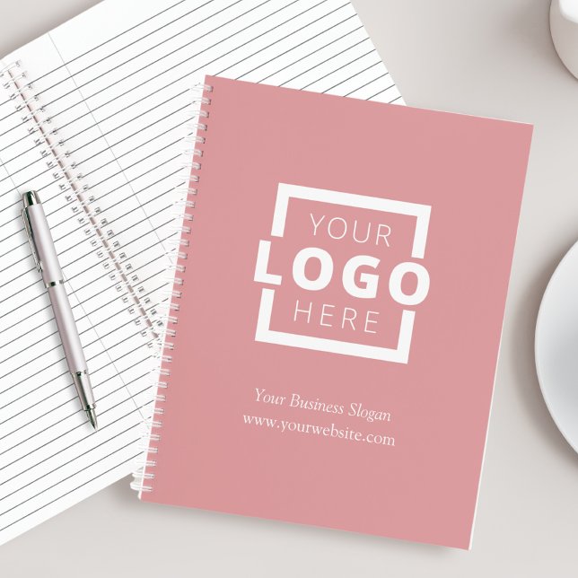 Custom Company Logo Business Promotional Pink Notebook (Creator Uploaded)