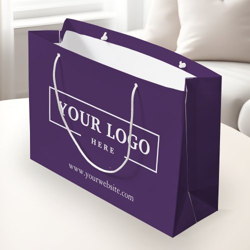 Custom Company Logo Business Promotional Purple Large Gift Bag