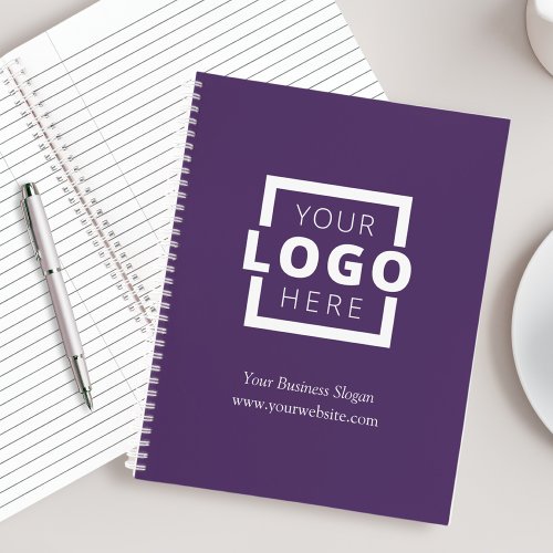 Custom Company Logo Business Promotional Purple Notebook