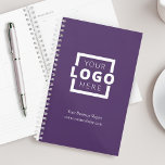 Custom Company Logo Business Promotional Purple Planner<br><div class="desc">Easily personalize this planner with your own company logo and business information. Bring branding customization to the next level by selecting a background color to match your brand color.</div>