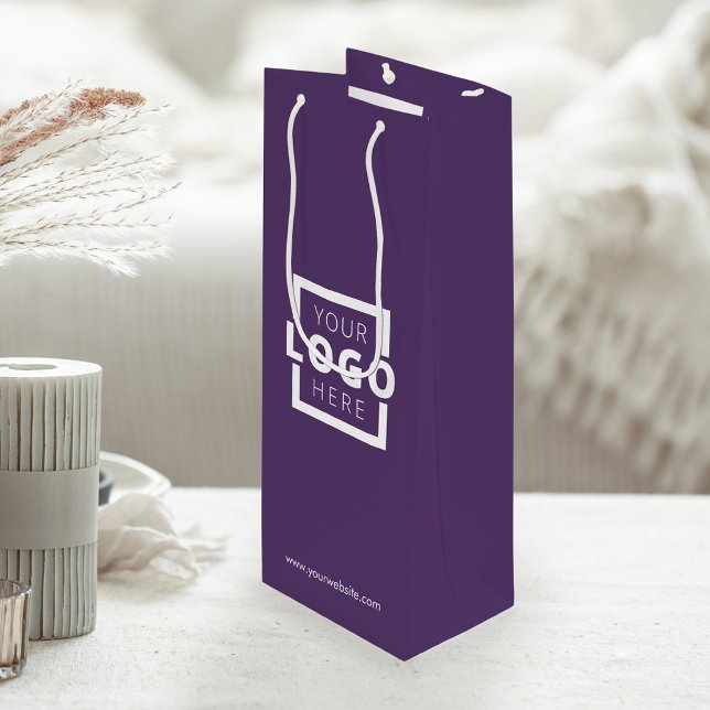 Custom Company Logo Business Promotional Purple Wine Gift Bag (Creator Uploaded)