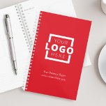 Custom Company Logo Business Promotional Red Planner<br><div class="desc">Easily personalize this planner with your own company logo and business information. Bring branding customization to the next level by selecting a background color to match your brand color.</div>
