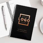 Custom Company Logo Business Promotional Rose Gold Planner<br><div class="desc">Easily personalize this planner with your own company logo and business information. Bring branding customization to the next level by selecting a background color to match your brand color.</div>