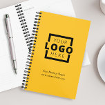 Custom Company Logo Business Promotional Yellow Planner<br><div class="desc">Easily personalize this planner with your own company logo and business information. Bring branding customization to the next level by selecting a background color to match your brand color.</div>