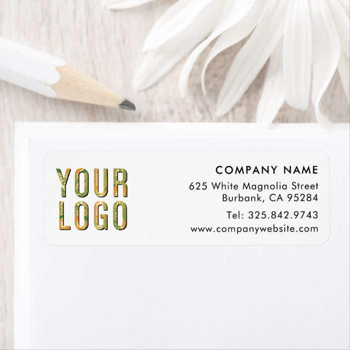 Custom Company Logo Business Return Address Label