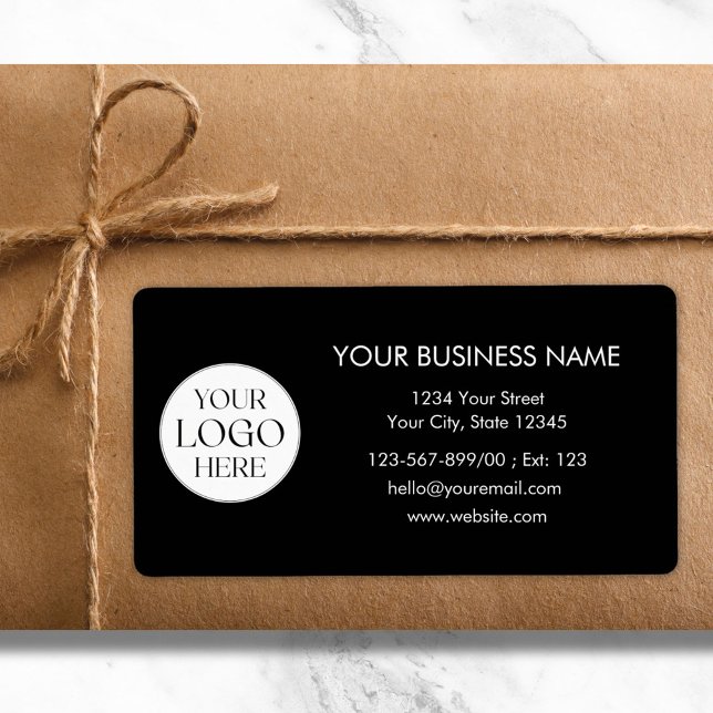 Custom Company Logo Business Shipping Address Label (In situ)