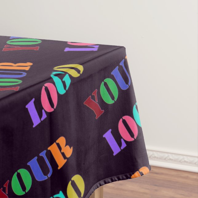 Custom Company Logo Business Tablecloth Your Color (In Situ)