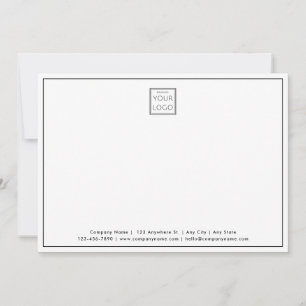 Custom Company Logo Business Thank you 5x7 Photo  Note Card