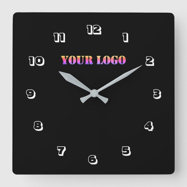 Custom Company Logo Business Wall Clock (Front)