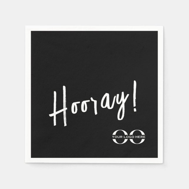 Custom Company Logo Celebration Event Napkins (Front)