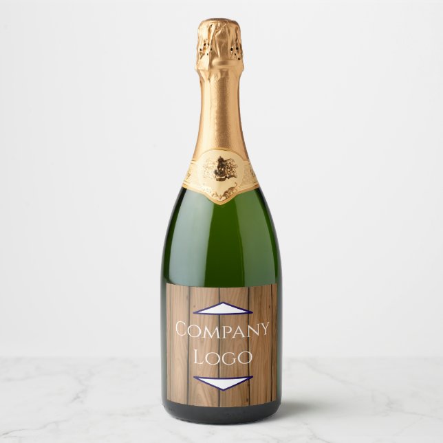 Custom Company Logo Champagne Label (Front)