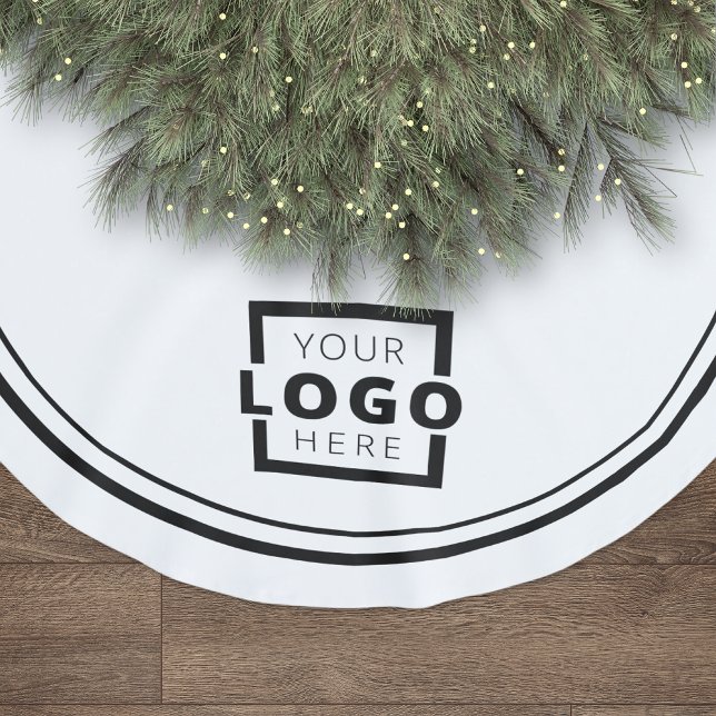 Custom Company Logo Christmas Elegant Party Brushed Polyester Tree Skirt (Creator Uploaded)