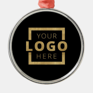 Custom Company Logo Christmas Elegant Party Metal Ornament