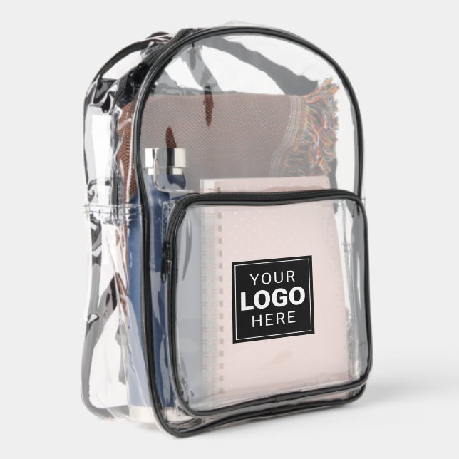Custom Company Logo Clear Backpack (Right)