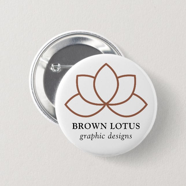 Custom Company Logo Corporate Branded Button (Front & Back)