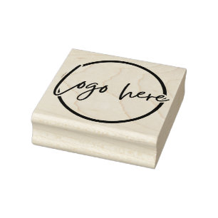 Custom Company Logo Custom Business Branding Wood Rubber Stamp