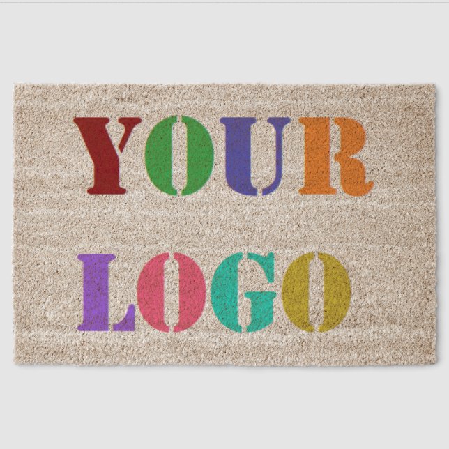 Custom Company Logo Doormat Your Business Fiber Doormat (Front)
