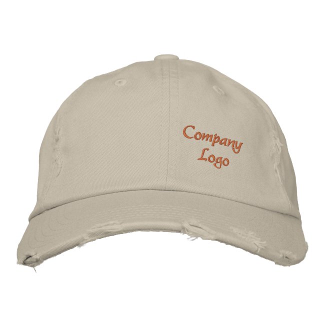 Custom Company Logo  Embroidered Baseball Cap (Front)