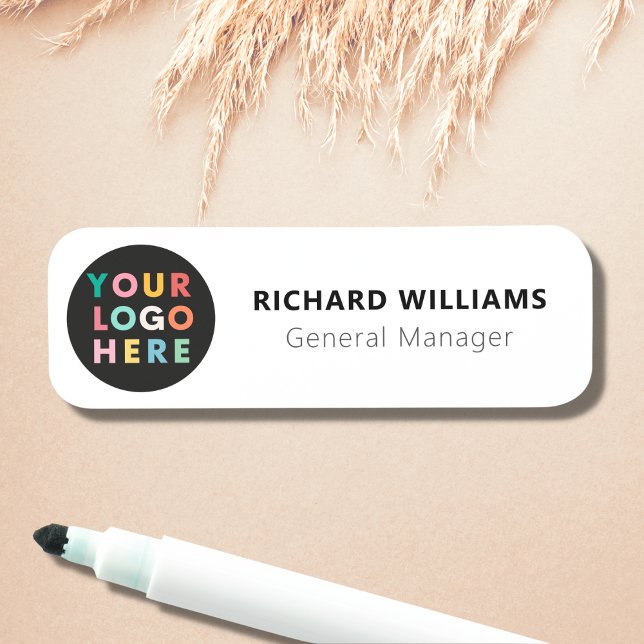 Custom Company Logo Employee Dry Erase Magnetic  Name Tag (Creator Uploaded)