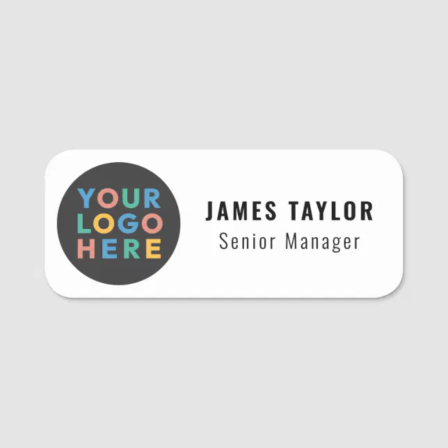Custom Company Logo Employee Magnetic Safety Pin Name Tag | Zazzle