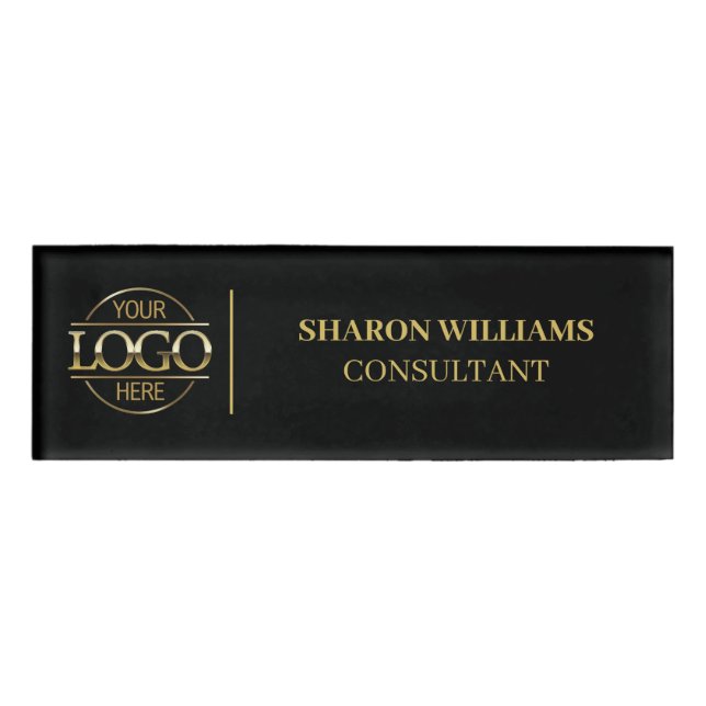 Custom Company Logo Employee Staff Name Tag (Front)