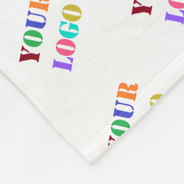 Custom Company Logo Fleece Blanket - Choose Color (Corner)