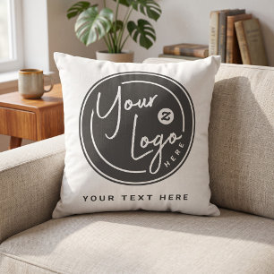 Custom Company Logo Gift Throw Pillow