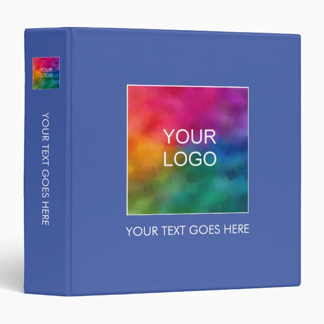 Custom Company Logo Here Elegant 3 Ring 3 Ring Binder (Front/Spine)