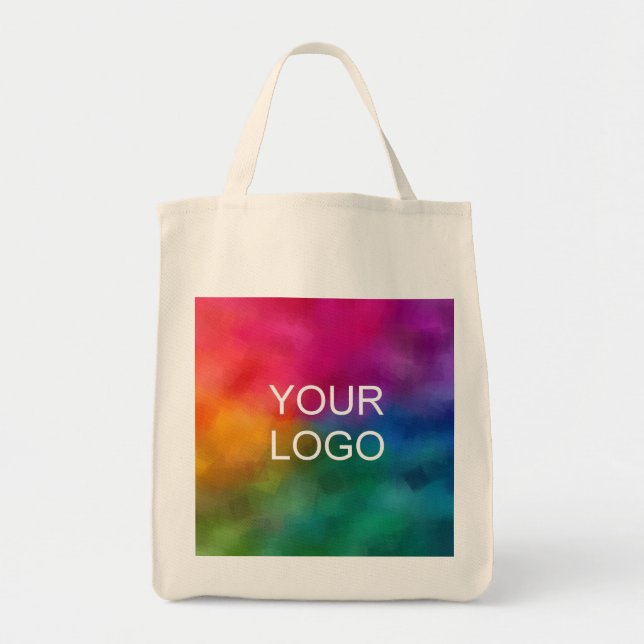 Custom Company Logo Here Trendy Template Tote Bag (Front)