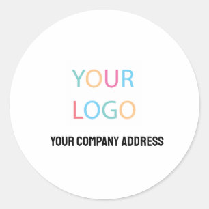 Custom Company Logo Information Classic Round Sticker