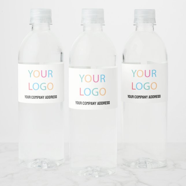 Custom Company Logo Information Water Bottle Label (Bottles)