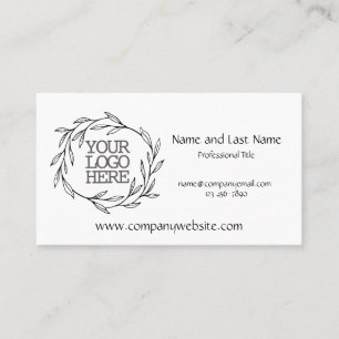 Custom  Company Logo Leaves Wreath Business Card