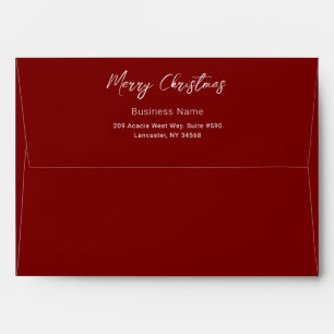 Custom Company Logo Merry Christmas Envelope