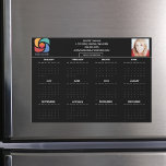 Custom Company Logo Modern 2023 Calendar Magnet<br><div class="desc">This modern 2023 business magnetic calendar is custom made with your professional company name under the the agent name in chic typography. This minimalist black calendar magnet features your logo on one side and personalized photo on the other. Contemporary marketing tools for a corporation.</div>