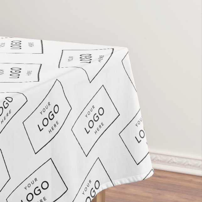 Custom Company Logo Modern Business Promotion Tablecloth (In Situ)