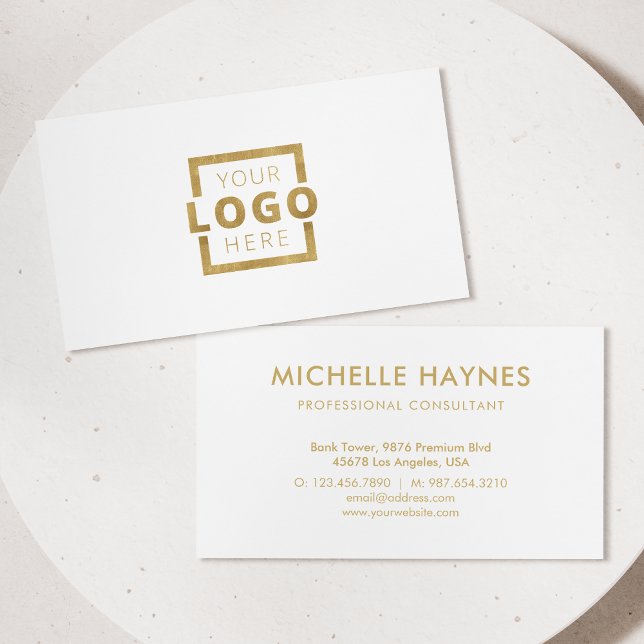 Custom Company Logo Modern Corporate Business Card (Creator Uploaded)